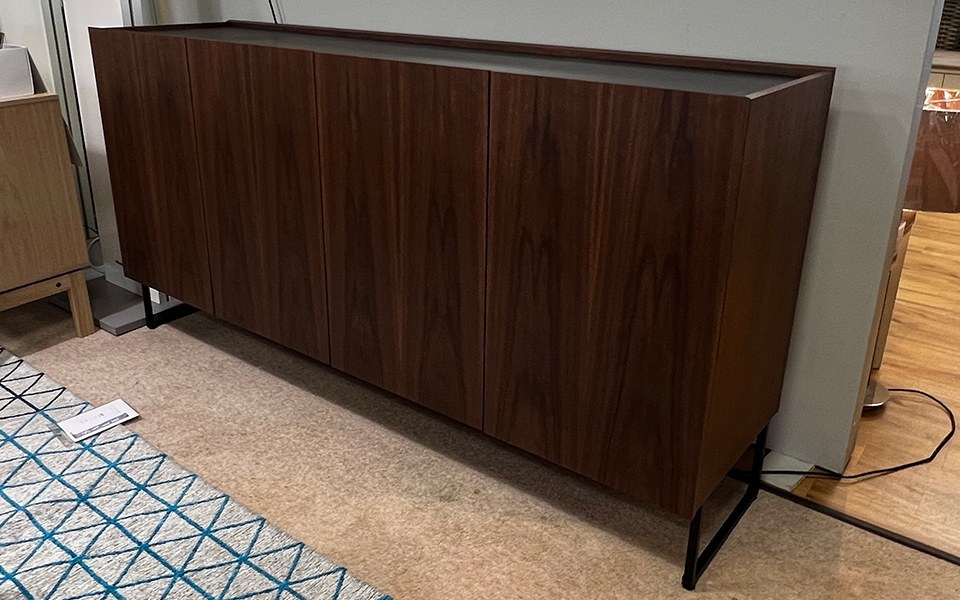 Walnut 4 Door Sideboard
W:170cm D:86cm D:43cm
Was £1,640 Now £1,159 Walnut 4 Door Sideboard
W:170cm D:86cm D:43cm
Was £1,640 Now £1,159